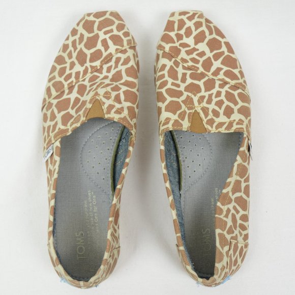 Toms Shoes - Toms Giraffe Print Canvas Slip-On Shoes 7.5